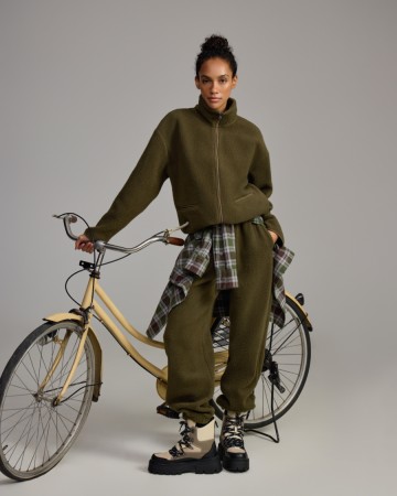 джоггеры unisex из флиса шерпа с меховым эффектом - джоггеры