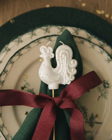 фигурная новогодняя свеча "петушок" - товары для дома дешевые 