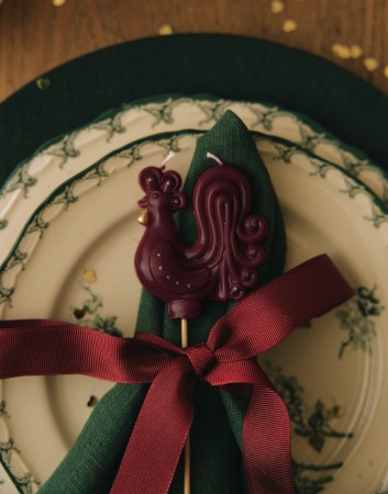 фигурная новогодняя свеча "петушок" - товары для дома дешевые 