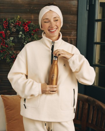 флисовая толстовка с вышивкой - толстовки и олимпийки молочные 