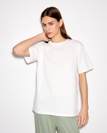 футболка оверсайз из хлопка с эластаном - женские футболки женские 