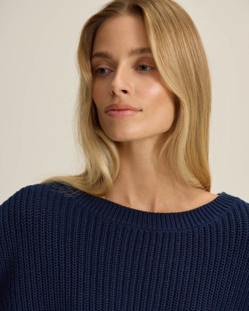 хлопковый джемпер крупной вязки - женские джемперы женские 