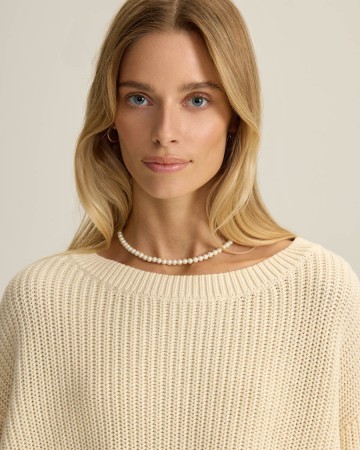 хлопковый джемпер крупной вязки - женские джемперы женские 