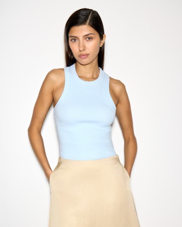 майка с американской проймой из хлопка и спандекса - женская одежда cocos 