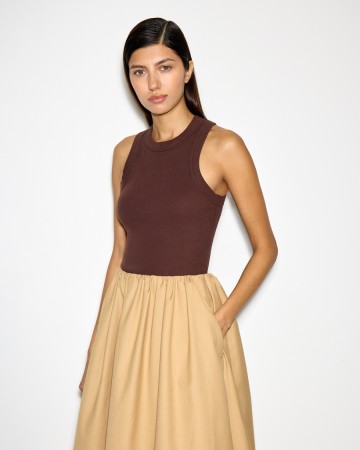 майка с американской проймой из хлопка и спандекса - женская одежда с американской проймой 