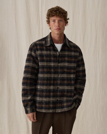 мужская утепленная стеганая рубашка фотография