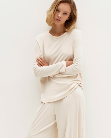 мягкий трикотажный лонгслив из модала - женская одежда