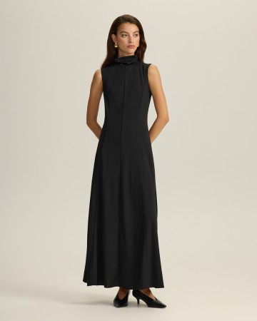 платье макси без рукавов со стойкой - платья и сарафаны