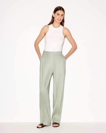 прямые брюки с защипами изо льна и района - женские брюки для взрослых 