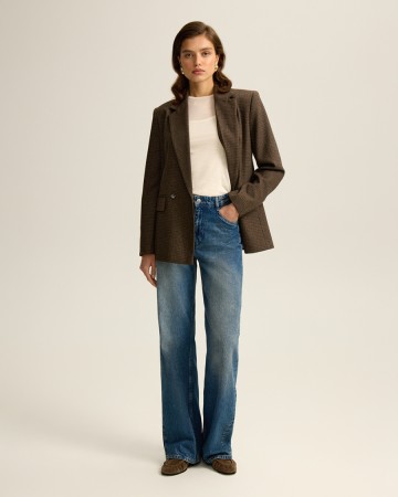 прямые джинсы с высокой посадкой - женские джинсы женские 