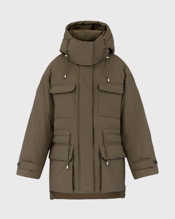 пуховик парка с накладными карманами фотография