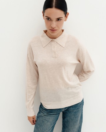 шерстяной джемпер с воротником поло - женские джемперы женские 