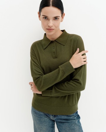 шерстяной джемпер с воротником поло - женские джемперы для взрослых 