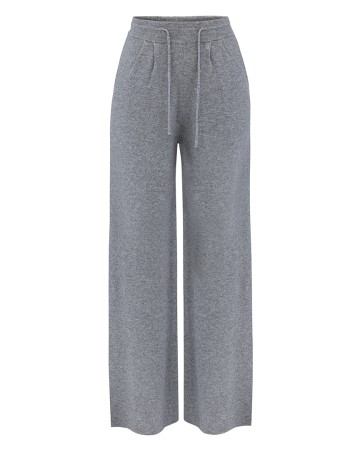 широкие вязаные брюки из 100% шерсти мериноса - женские брюки для взрослых 