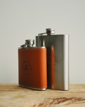 стальная фляга в переплете из эко-кожи - товары для дома женские 