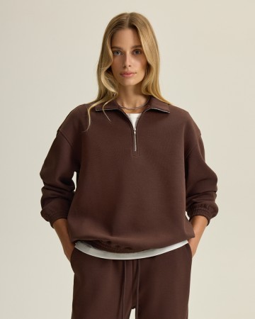 свитшот с воротом на молнии - женские свитшоты для взрослых 