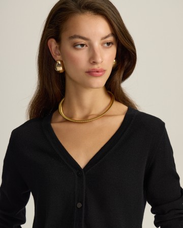 тонкий шерстяной кардиган на пуговицах - женская одежда молочная 