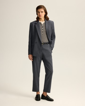 твидовый жакет прямого кроя фотография