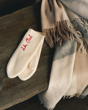 вязаные варежки из шерсти и кашемира с вышивкой - женские перчатки и варежки