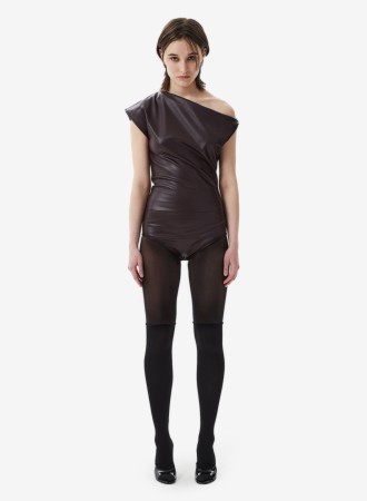 боди bound faux-leather vinous fable - нижнее белье