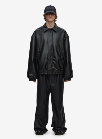 бомбер kai faux-leather black - мужская одежда, обувь и аксессуары