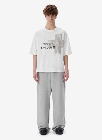 футболка who knows white - мужская одежда свободная 