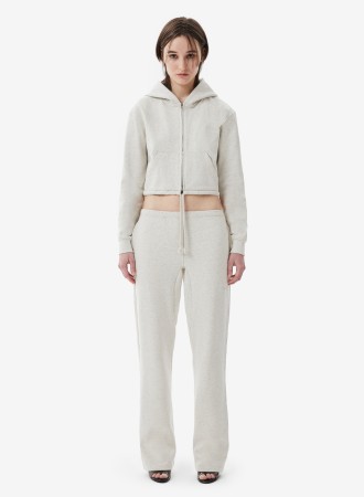 худи zip crop eternal light grey melange fable - одежда