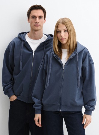 худи zip uniform navi - одежда, обувь и аксессуары свободная 
