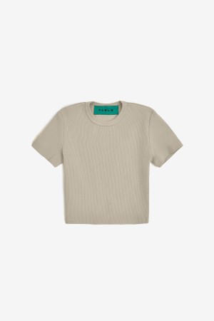 кроп-топ uniform beige calf - кроп-топы
