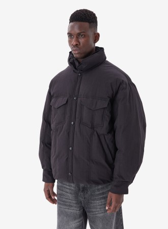 куртка демисезонная weighted black - мужская верхняя одежда с воротом 