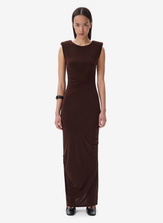 платье sleeveless maxi brown fable - женские платья и сарафаны недорогие 