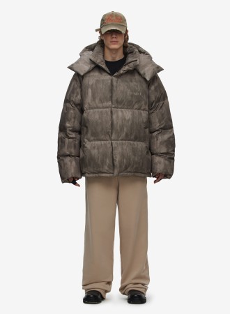 пуховик distressed brown fable - мужская верхняя одежда