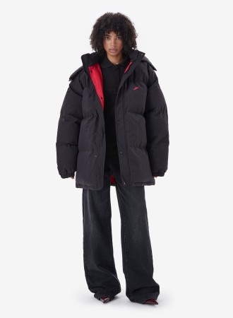 пуховик long black - женская верхняя одежда пуховая 