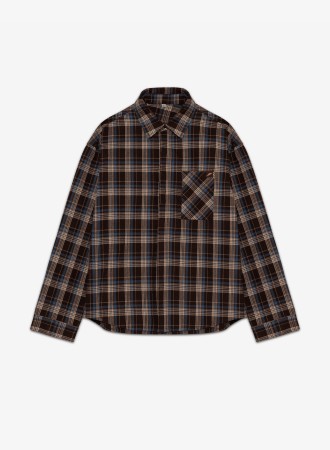 рубашка insulated brown - мужские рубашки свободные по распродаже