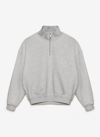 свитшот half zip uniform grey melange фотография