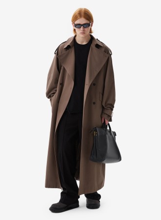 тренч double-breasted brown - женские пальто и плащи fable 