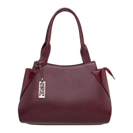 кожаная женская сумка osprey burgundy - женские сумки для взрослых 