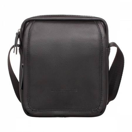 небольшая кожаная сумка через плечо parker black - сумки и рюкзаки с карманами 