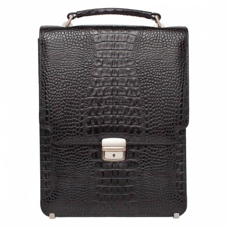 портфель вертикальный gilbert black caiman - одежда, обувь и аксессуары для всех возрастов с ручками 
