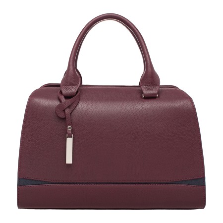 женская кожаная сумка emra burgundy/dark blue - женские сумки синие 