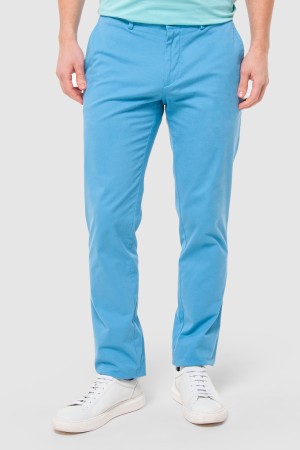 брюки чинос голубые из хлопка фотография