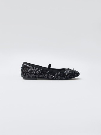 балетки с пайетками для девочек - детская обувь