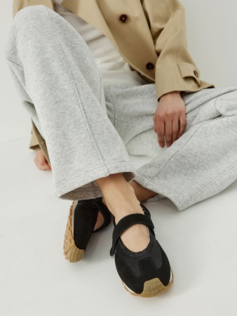 балетки в спортивном стиле из натуральной замши и кожи - женская одежда, обувь и аксессуары текстильная 