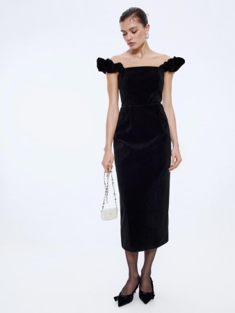 бархатное платье футляр - женские платья и сарафаны дешевые 