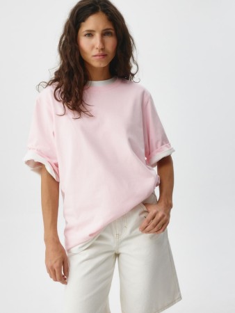 базовая футболка alba oversize fit - женская одежда короткая 