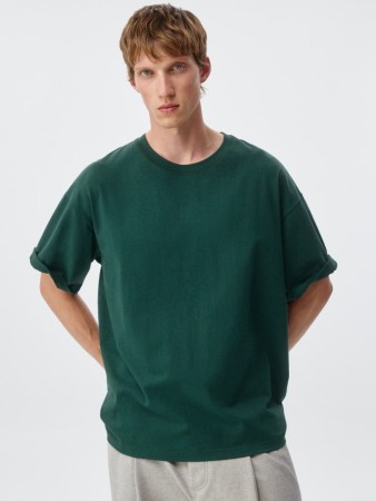 базовая футболка max oversize fit - мужская одежда, обувь и аксессуары с круглым вырезом 