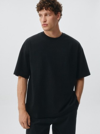 базовая футболка max oversize fit - мужская одежда, обувь и аксессуары с круглым вырезом 