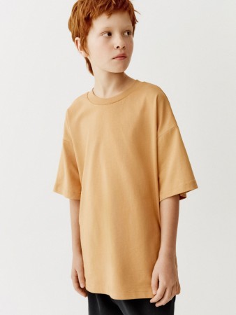 базовая футболка оверсайз детская - детские футболки однотонные 