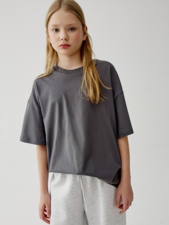 базовая футболка оверсайз для девочек - детская одежда, обувь и аксессуары для всех возрастов однотонная 