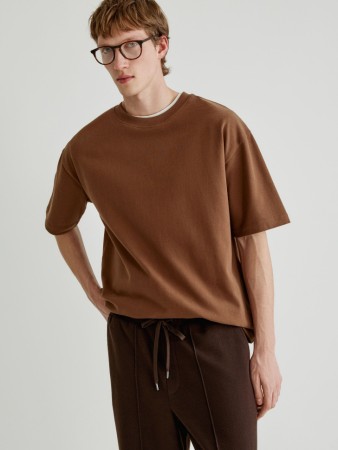 базовая футболка oversize fit - мужская одежда свободная 